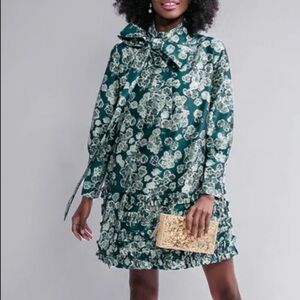 Tuckernuck Teal Floral Long Sleeve Dress